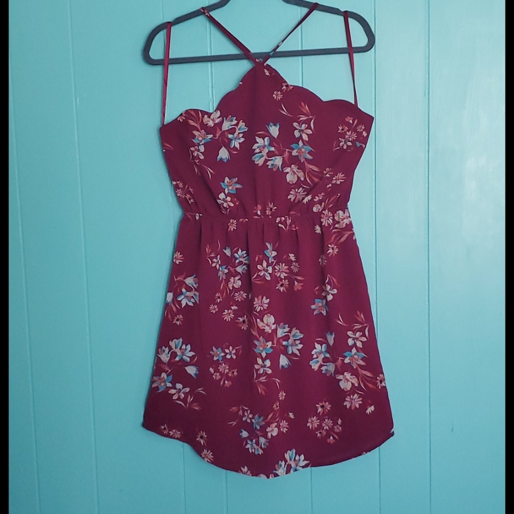 Monteau Floral Scalloped Chest Dress - Picture 3 of 14